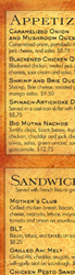 Mothers Tavern Menu